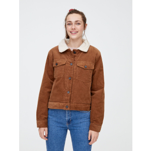 Куртка вельветовая Pull & Bear 9714/376/716 S Коралловая (09714376716021) ТОП в Хмельницком