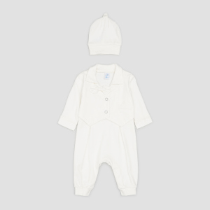 Человечек + шапочка Baby Veres Gentleman milk 110-2.12-3 56 см Молочный (ROZ6400046644)