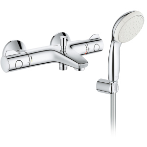 Смеситель для ванны GROHE Grohtherm 800 34567000 с душевым гарнитуром Tempesta 26164001