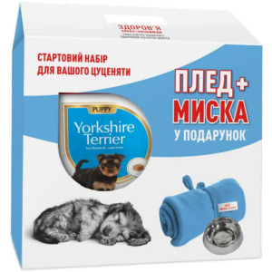 Сухий повнораційний корм Royal Canin Yorkshire Terrier Puppy для цуценят породи йоркширський тер'єр від 2 до 10 місяців 1.5 кг + плед та миска в подарунок (11_11106) в Хмельницькому