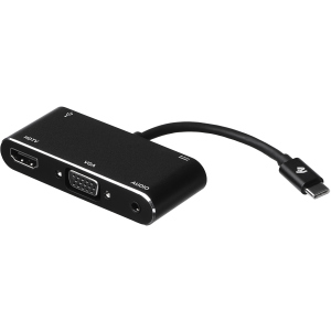 Адаптер 2E Type-C - USB 3.0 Female + AUX + HDMI Female + VGA + USB Type-C Female 0.15 м (2E-W1408) ТОП в Хмельницькому