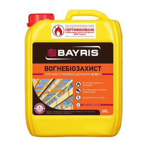 Грунтовка огнебиозащитная для древесины Bayris безцветный АГНІ-1 10л