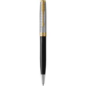 Ручка кулькова Parker Sonnet 17 Metal & Black Lacquer (68132) ТОП в Хмельницькому