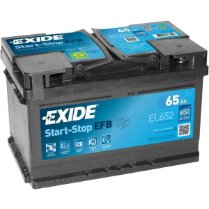 Автомобільний акумулятор Exide Start-Stop EFB 65 А·год Єв (-/+) Euro (650EN) (EL652) ТОП в Хмельницькому