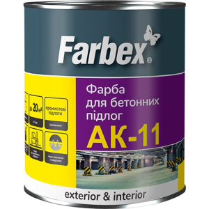 Фарба для бетонної підлоги АК-11 Farbex 2.8 кг Біла (4823083309480) в Хмельницькому