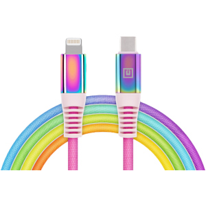 Кабель Real-El MFI PD USB Type C - Lightning Rainbow 1 м (EL123500054) надежный