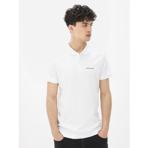 Поло Calvin Klein Jeans Micro Branding Liquid Polo J30J317439-YAF XL Ck White (8719853719404) лучшая модель в Хмельницком