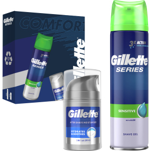 Подарунковий набір Gillette Series Гель для гоління 200 мл + Бальзам після гоління 50 мл (7702018602964) ТОП в Хмельницькому