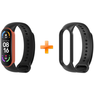 Xiaomi Mi Band 6 MiJobs двоколірний чорний/помаранчевий (MJ6-DSS005BO) ТОП в Хмельницькому