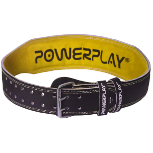 Пояс для важкої атлетики PowerPlay 5085 Чорно-жовтий L (PP_5085_Yellow_L) в Хмельницькому