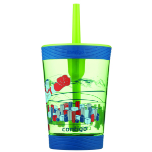 Склянка з трубочкою Contigo Spill Proof Tumbler Blue 420 мл (2115830) ТОП в Хмельницькому