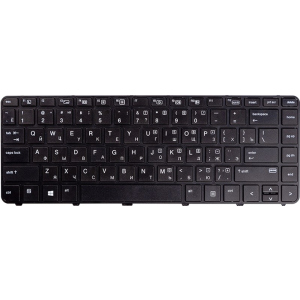 Клавиатура для ноутбука PowerPlant HP Probook 430 G3, 440 G3 Черная, Черная фрейм (KB310751) лучшая модель в Хмельницком