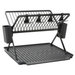 Сушарка для посуду Brabantia Foldable Dish Rack Large Темно-сіра (139482) краща модель в Хмельницькому