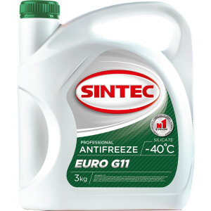 Антифриз Sintec Euro G11 -40°C 3 кг Зелений (990465) краща модель в Хмельницькому