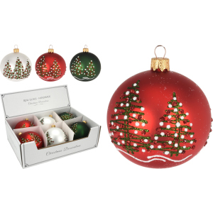 Набір ялинкових куль Christmas Decoration 10 см 6 шт TREES DECO (AVG113840) краща модель в Хмельницькому