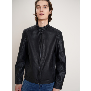 Куртка зі штучної шкіри O'STIN LS3KUBI52D-99 S Чорна (2990022504281) в Хмельницькому