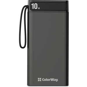 УМБ ColorWay 10000 mAh Metal case Black (CW-PB100LPI1BK-D) ТОП в Хмельницком