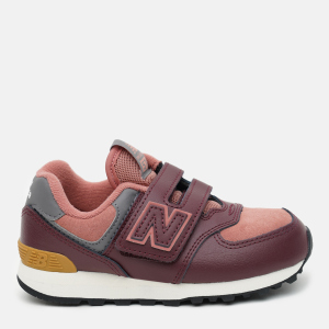 хорошая модель Кроссовки детские New Balance 574 Lux PV574PX1 28 (10.5) Бордовые (195481345105)