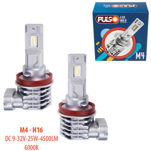 Автолампи Pulso M4-H16/LED-chips CREE/9-32v/2x25w/4500Lm/6000K (M4-H16) в Хмельницькому