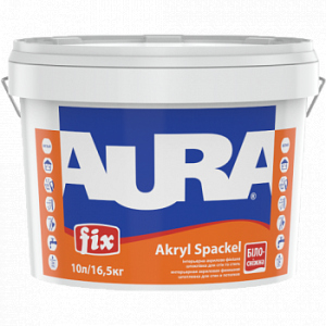 Акриловая финишная шпатлёвка для внутренних работ Aura Fix Akryl Spaсkel 16.5кг белая ТОП в Хмельницком