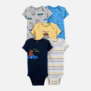 Боди-футболка Carters 1J981810 86 см 5 шт 998 ASST Assorted-ST (194133788109)