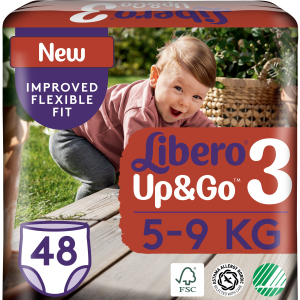 Підгузки-трусики Libero Up&amp;Go 3 5-9 кг 48 шт (7322541165752) краща модель в Хмельницькому