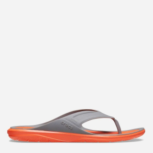 В'єтнамки Crocs Swiftwater Wave Flip Sgy 206242-0EK 39-40 (M7) 24.6 см Сірі з помаранчевим (191448454354) краща модель в Хмельницькому