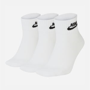 хороша модель Набір шкарпеток Nike SK0110-101 U NK NSW EVRY ESSENTIAL ANKLE 3PR S (34–38) 3 пари Білий (193145890633)