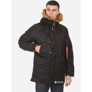 Парку Alpha Industries Slim Fit N-3B Parka XS Black/Orange краща модель в Хмельницькому