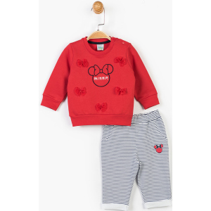 Костюм (світшот + штани) Disney Minnie Mouse MN14646 80-86 см Біло-червоний з чорним (8691109762719)