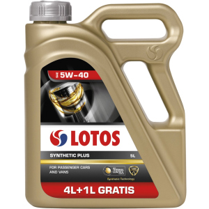 Моторна олія Lotos Synthetic Plus A3/B4 SN/CF 5W-40 4+1 л (WF-K402Y00-0H0) в Хмельницькому