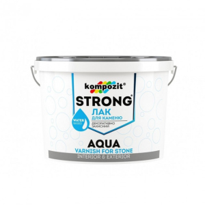 Лак для каменю Kompozit STRONG AQUA 10 л надійний