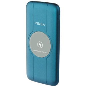 УМБ Vinga Wireless QC3.0 PD Soft Touch 10000 mAh Blue (BTPB3510WLROBL) ТОП в Хмельницькому