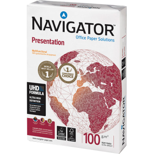 Папір офісний Navigator Presentation A4 100 г/м2 клас A 500 листів Білий (5602024530232) краща модель в Хмельницькому