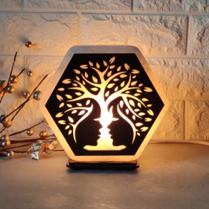 Соляная лампа EcoDecorLamp шестигранная Лица ХДФ ТОП в Хмельницком