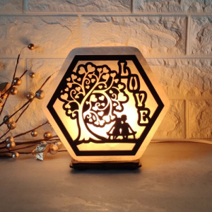 Соляная лампа EcoDecorLamp шестигранная Дерево любви ХДФ лучшая модель в Хмельницком