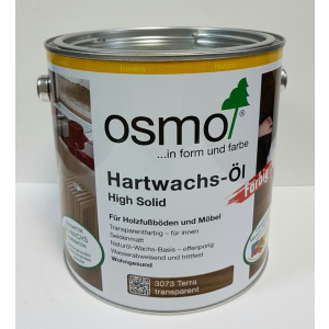 Олія з твердим воском кольорова прозора OSMO HARTWACHS-ÖL Farbig 3073 - (терра) 0.125 л.