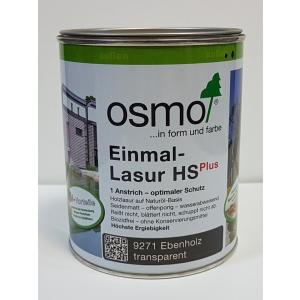 Однослойная лазурь для деревянных фасадов OSMO EINMAL - LAZUR HS 9271 - венге, 0.125 л.