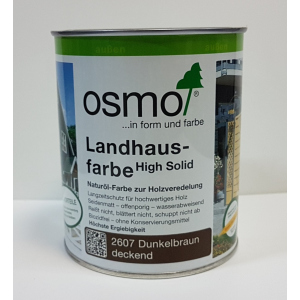 Непрозора фарба для зовнішніх робіт OSMO LANDHAUSFARBE 2607 – (чорно-коричнева) 0.125 л. в Хмельницькому