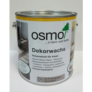 хорошая модель Цветное масло OSMO DEKORWACHS Transparente töne 3119 – (серый шелк) 0.75 л.