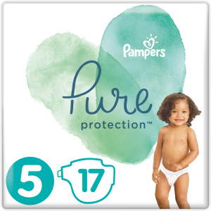 купить Подгузники Pampers Pure Protection Размер 5 Junior 11-16 кг 17 шт (8001841023335)