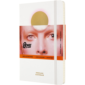 Записная книга Moleskine David Bowie 13 х 21 см 240 страниц в линейку Белая (8053853603807) лучшая модель в Хмельницком