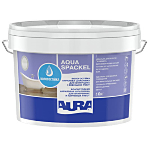 Влагостойкая шпатлевка Aura Luxpro Aqua Spackel белая для внутренних и наружных работ 16кг в Хмельницком