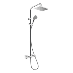 Душова система Hansgrohe Vernis Shape Showerpipe 230 1jet EcoSmart з термостатом, хром (26097000) краща модель в Хмельницькому