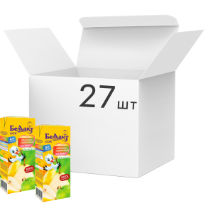 Упаковка соку Беллакт Яблучно-грушевого 200 мл х 27 шт (4814716000702) ТОП в Хмельницькому