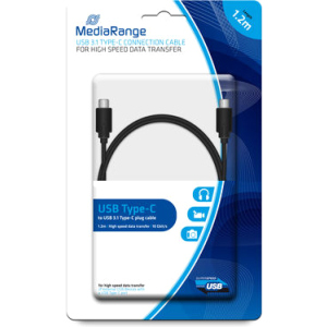 Кабель MediaRange USB 3.0 Type-C 1.2 м Black (MRCS161)