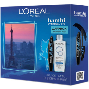 Подарочный набор L'Oréal Paris Bambi Eye Oversized Тушь для XXL объема и удлинения ресниц 8.9 мл + Мицеллярная вода 200 мл (5902503742447)