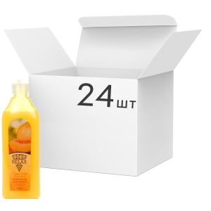Упаковка крем-гелю для душу Relax Соковита диня зі зволожуючим молочком 250 мл х 24 шт (4820174691677_1) надійний