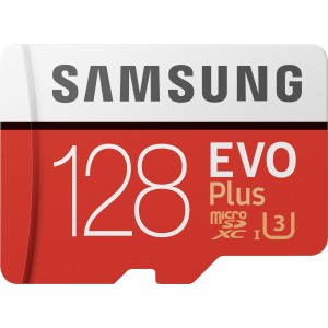 хороша модель Samsung EVO Plus microSDXC 128GB UHS-I Class 10 + SD адаптер (MB-MC128HA/RU)
