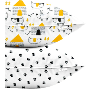 Набір наволочок Cosas Set Pillow Dog Yellow Paws 40х60 2 шт (4822052043721) надійний